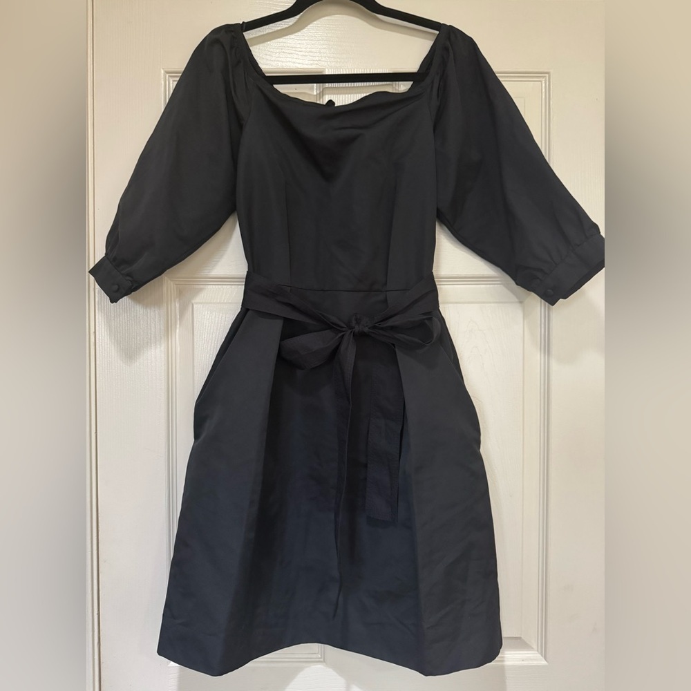 Chloé Silk Blend Dress NWOT | Tie Waist, Pockets, Minimalist Parisian Style - Picture 3 of 8